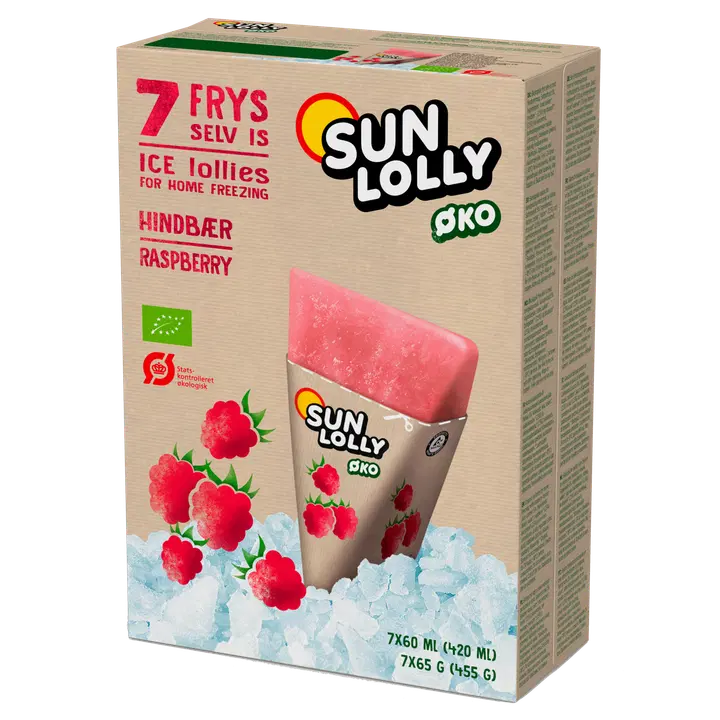Sun Lolly Ekologisk frys själv hallon isglass 7x60ml/65g
