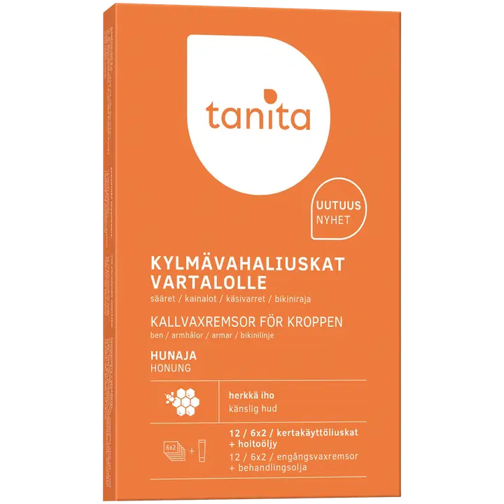 TANITA Hair Removal Wax Strips For Body Honey 6x2pcs