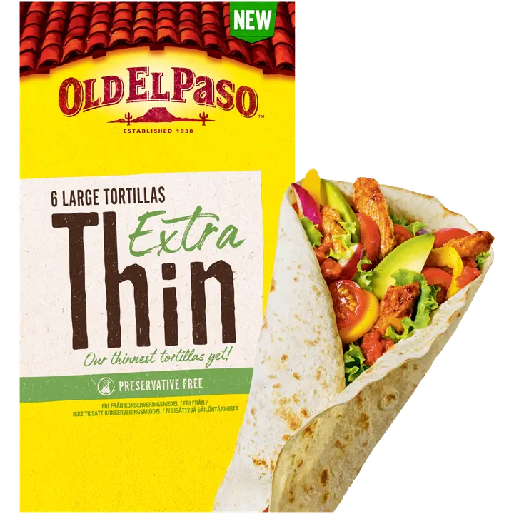 Old El Paso Extra Thin Tortillas 192g
