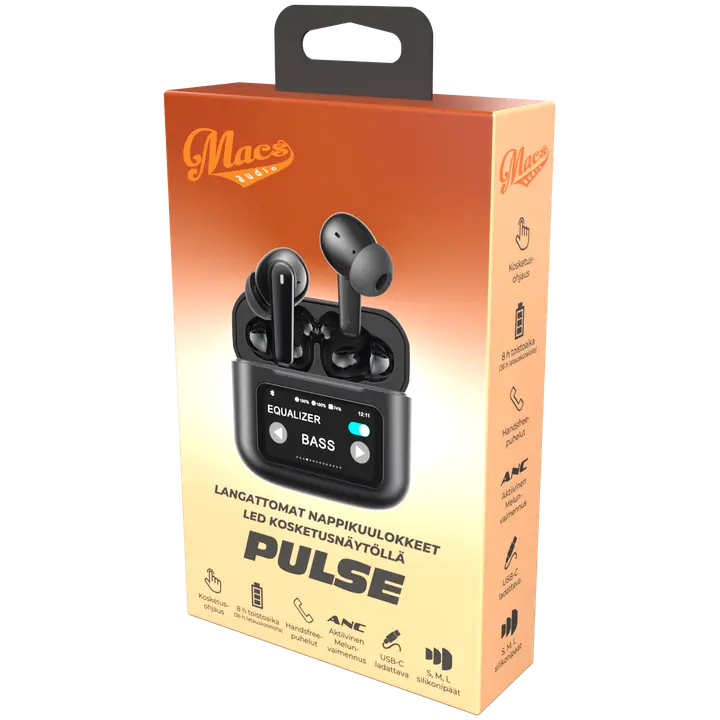 Nööpkõrvaklapid Macs Pulse must