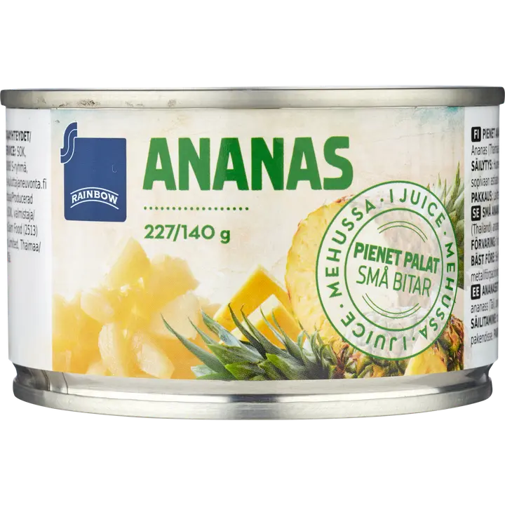 Rainbow pienet ananaspalat ananasmehussa 227g/140g