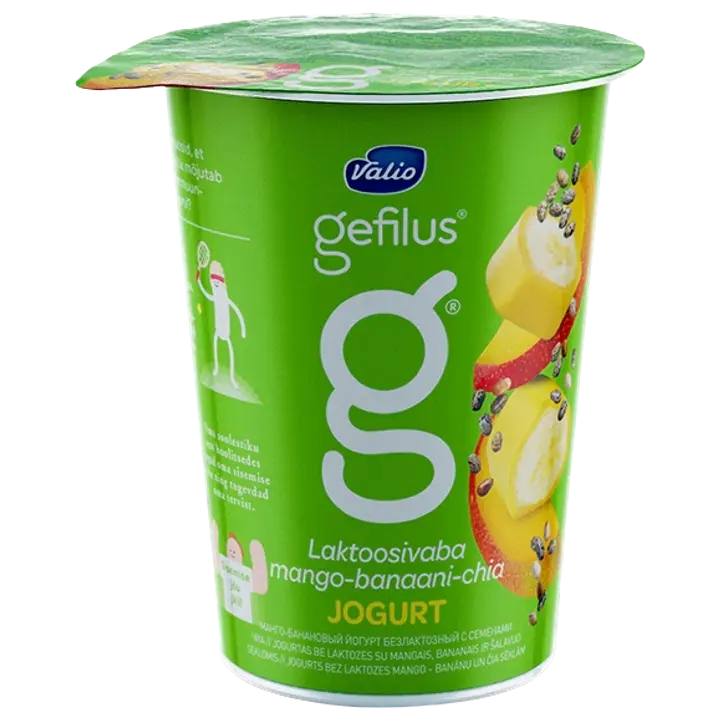 Gefilus Mango-banaani-chia jogurt, 380 g