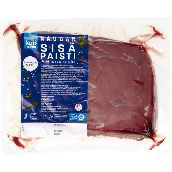 Kotimaista Naudan sisäpaistipala n1kg