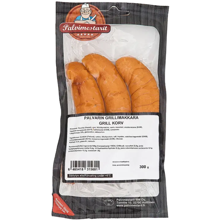 Palvimestarit 300g Palvarin grillimakkara