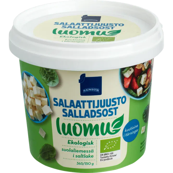 Rainbow 365/150g salaattijuusto kuutioina luomu