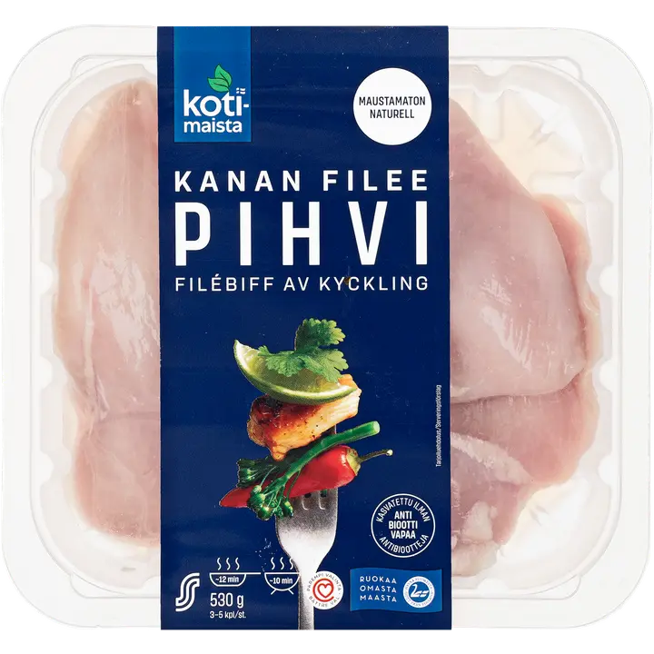Kotimaista Kanan fileepihvi maustamaton 530g