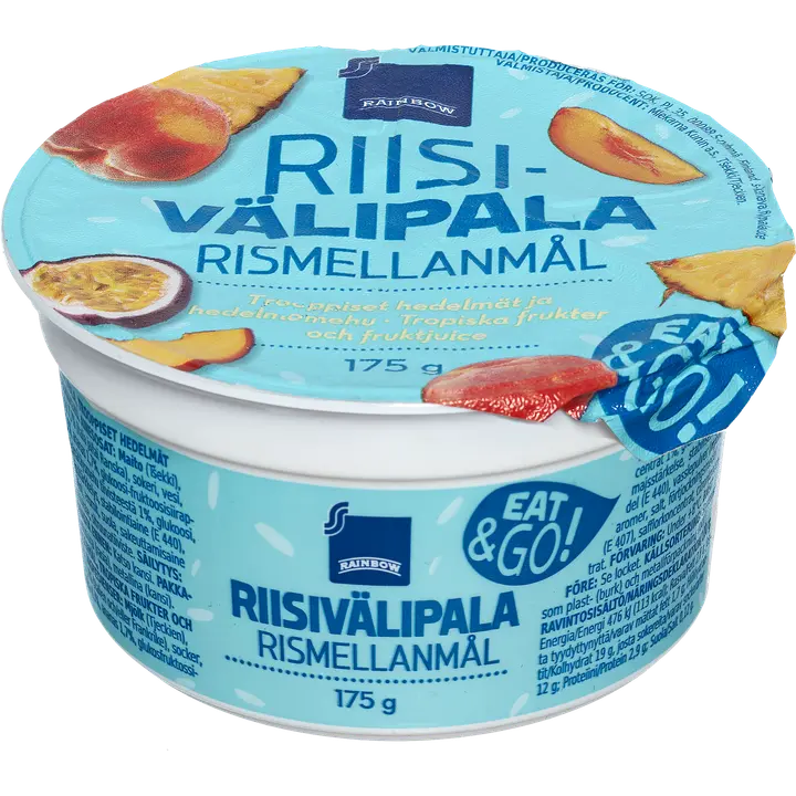 Rainbow Riisivälipala Trooppiset hedelmät ja hedelmämehu 175 g