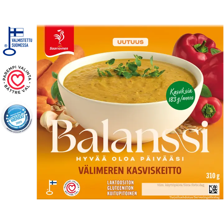 Saarioinen Balanssi Välimeren kasviskeitto 310g