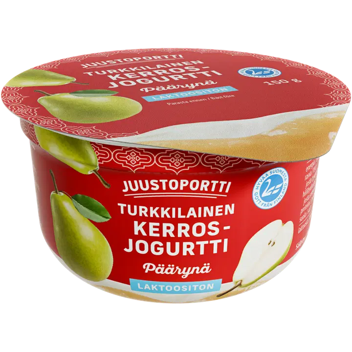 Juustoportti Turkkilainen kerrosjogurtti 150 g päärynä laktoositon