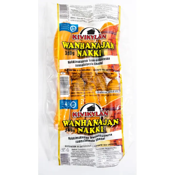 Kivikylän Wanhanajan nakki 380 g