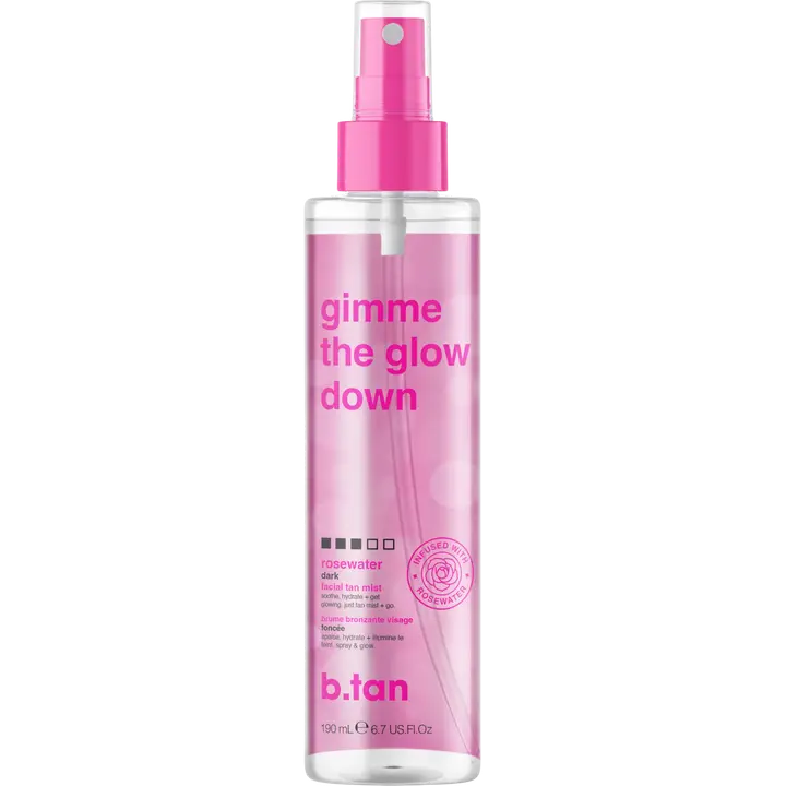 Gimme the glow down isepruunistav sprei näole tume 190ml