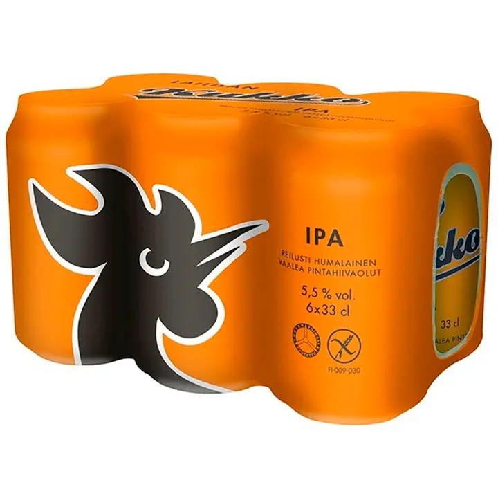 6 x Laitilan Kukko IPA 5,5 til-% 0,33L olut