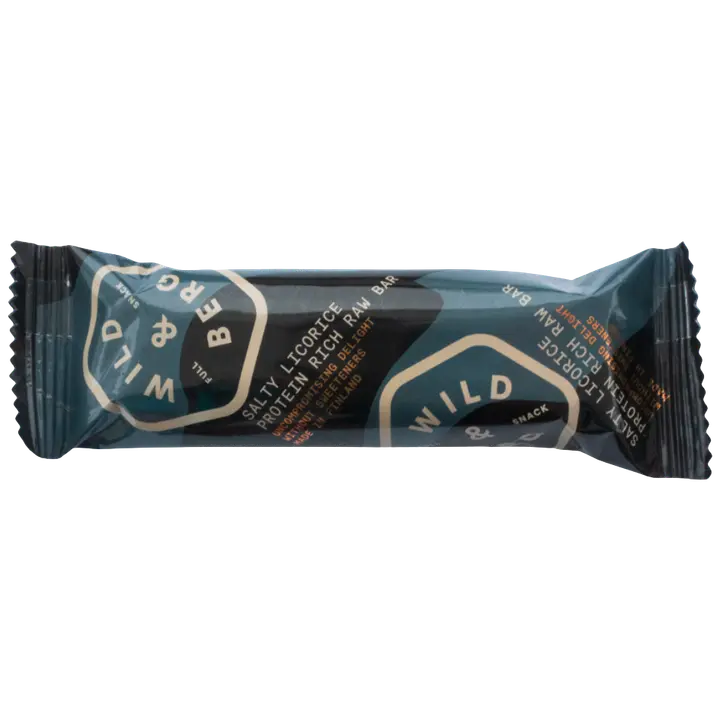 Wild&Berg proteiinirikas täysvälipala lakritsi-salmiakki 40 g