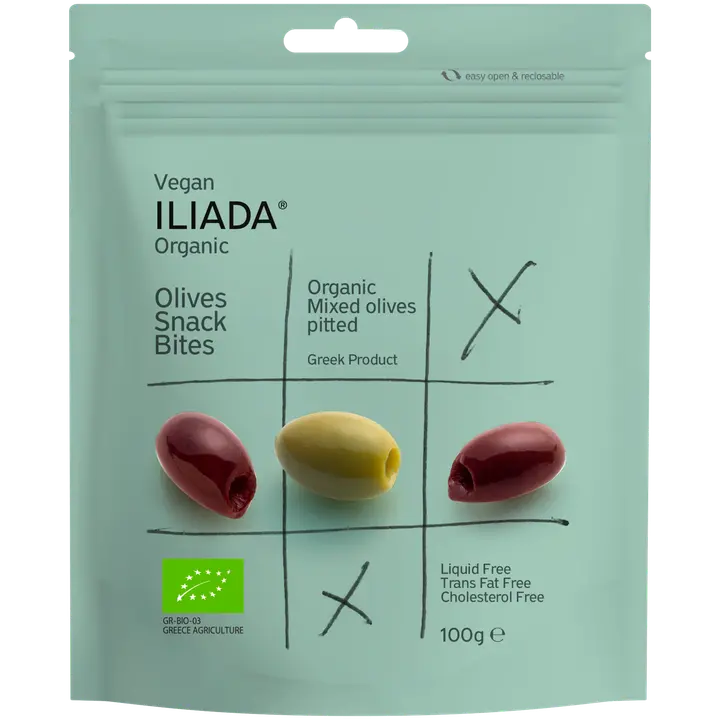 Iliada kivettömät luomuoliivit 100 g