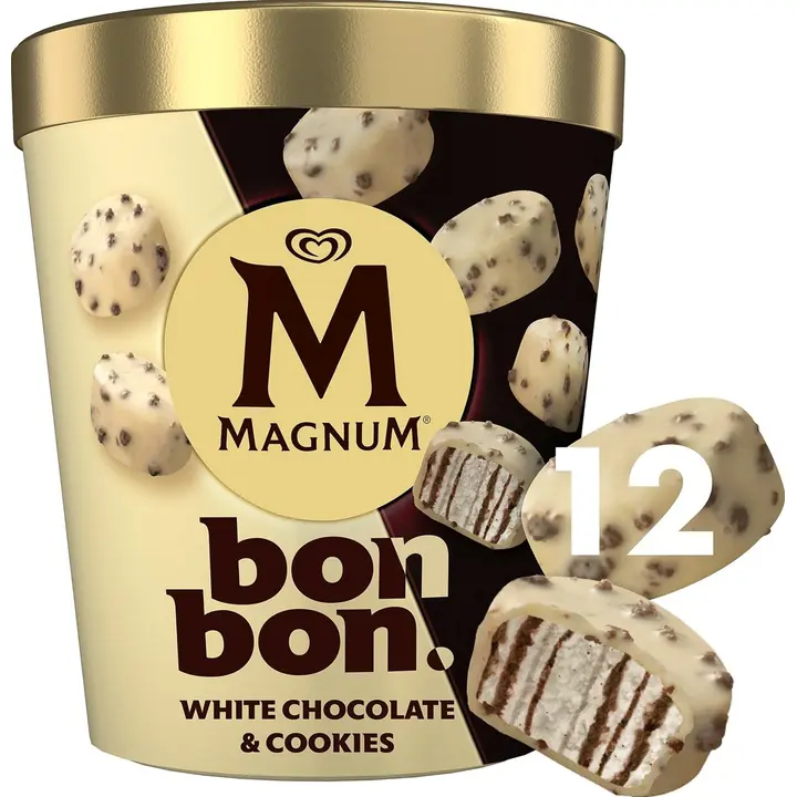 Magnum Bonbon White Chocolate & Cookies Jäätelö Monipakkaus 204ml/168g 12 kpl