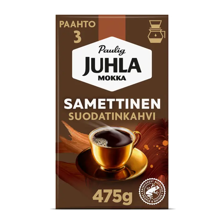 Paulig Juhla Mokka Samettinen kahvi suodatinjauhatus 475g