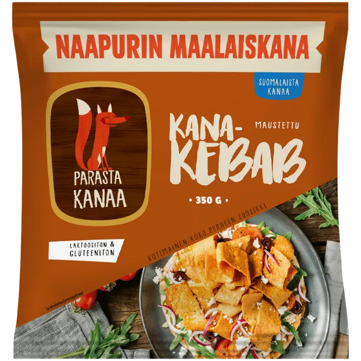 Naapurin Maalaiskanan kypsä kanakebab 350g, pakaste