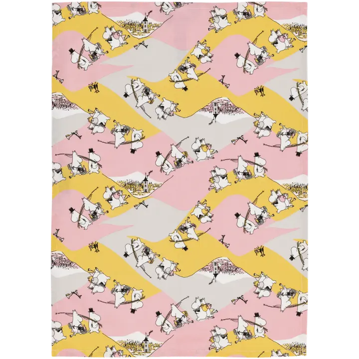 Moomin Arabia keittiöpyyhe 50x70 Perheen Parissa GOTS