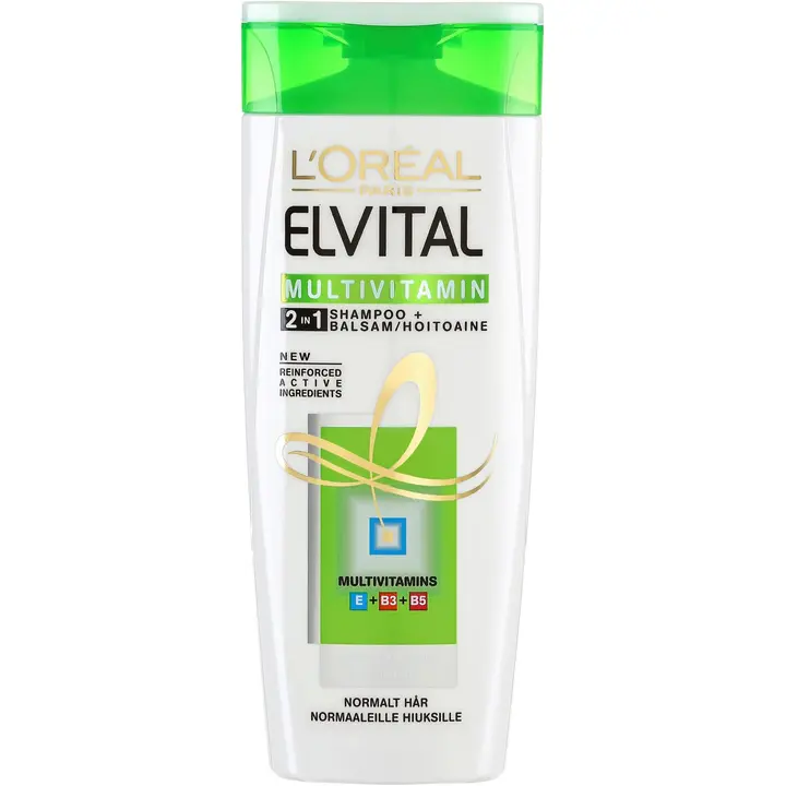 L'Oréal Paris Elvital Multivitamin 2in1 Shampoo Ja Hoitoaine Normaaleille Hiuksille 250ml
