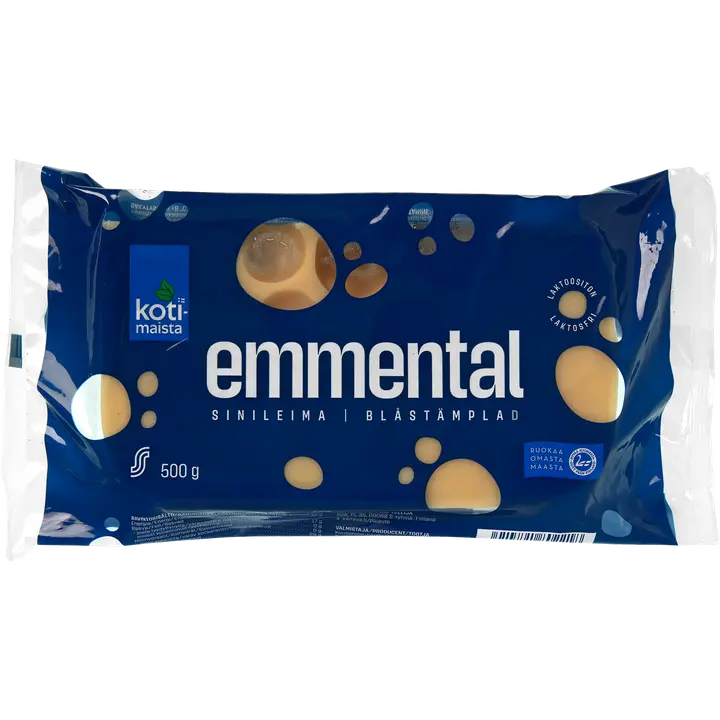 Kotimaista sinileima Emmental juusto  500 g