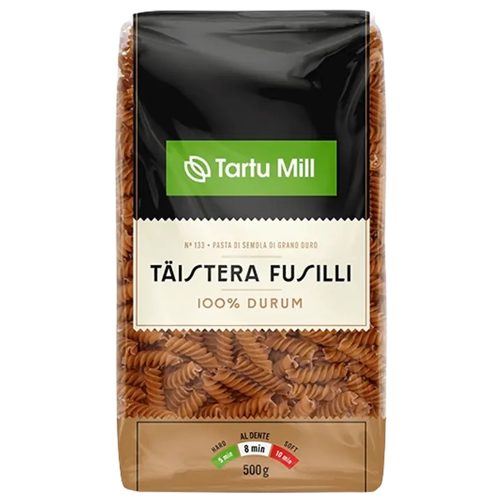 Tartu Mill täisterapasta fusilli 500 g