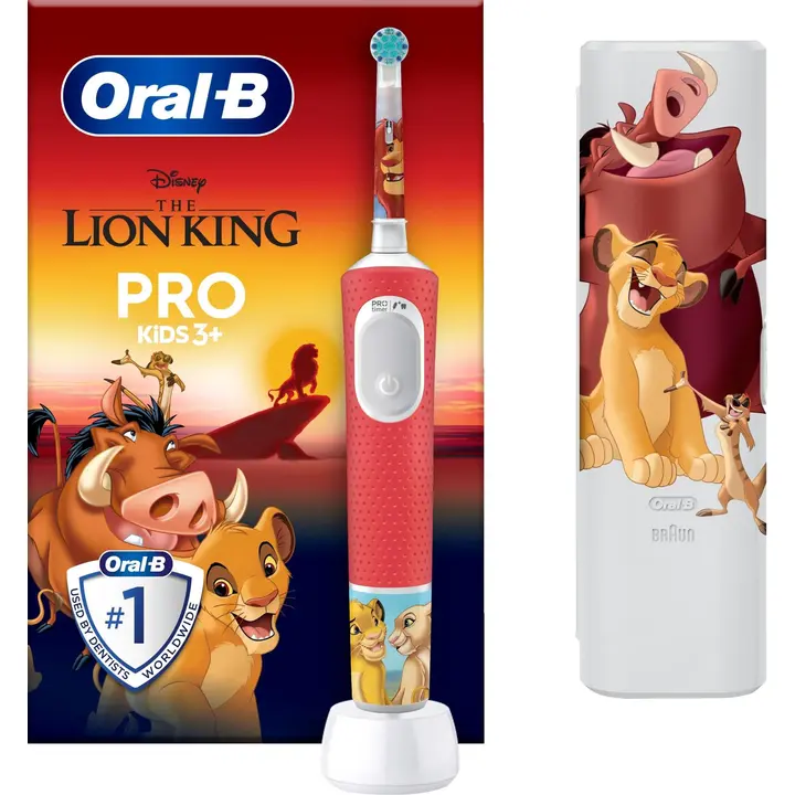 Oral-B Vitality Pro Kids Lion King sähköhammasharja + matkakotelo