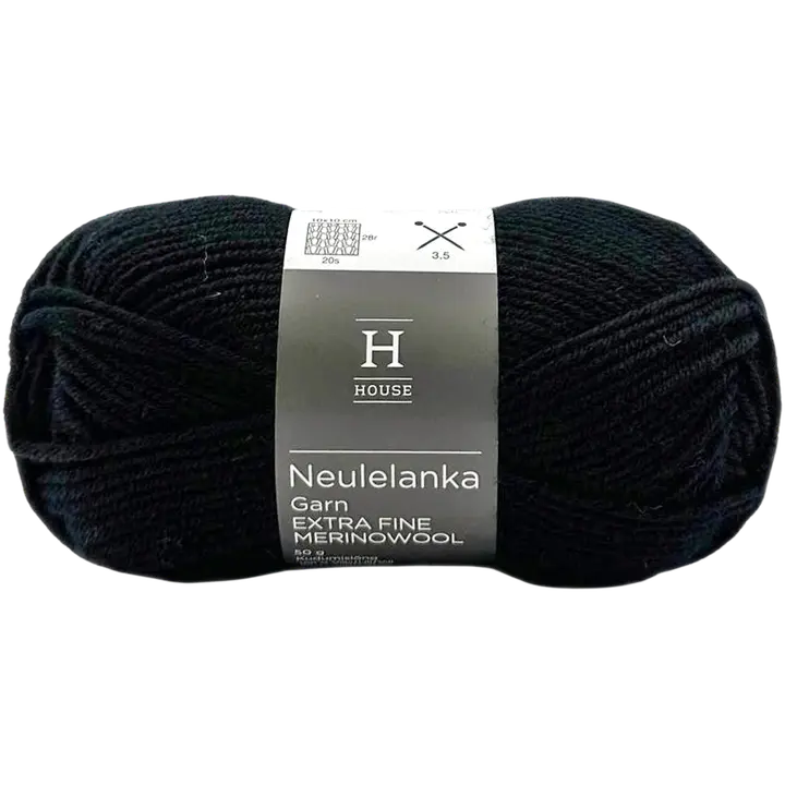 House neulelanka merinovilla 311120 50 g Black 217
