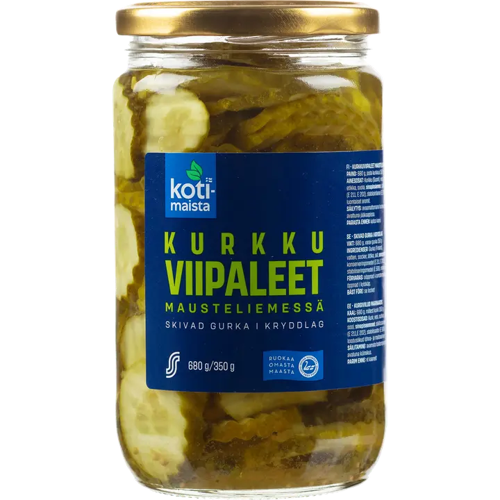 Kotimaista kurkkuviipaleet mausteliemessä 680/350g