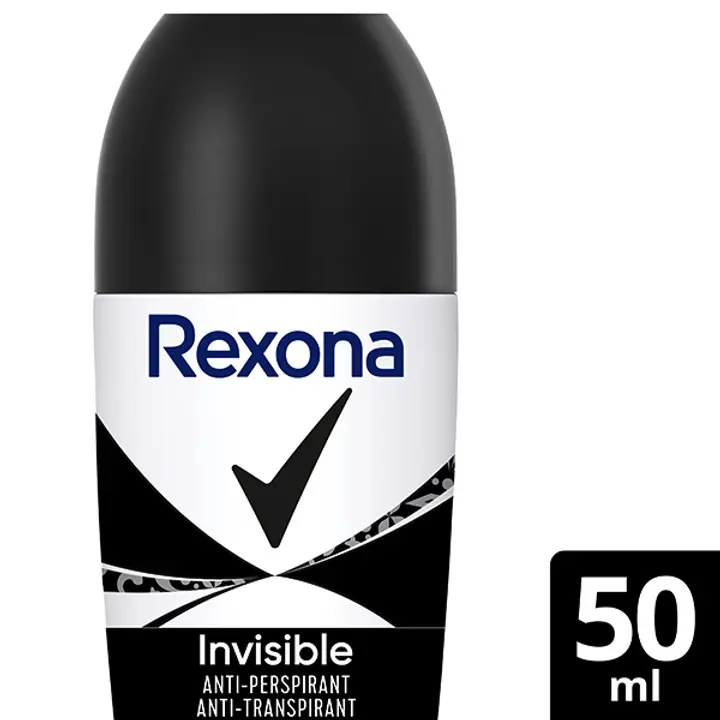 Rexona 48h Invisible B&W antiperspirantti deodorantti roll-on 50 ml