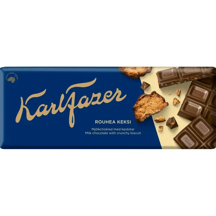 Karl Fazer Rouhea Keksi suklaalevy 180g