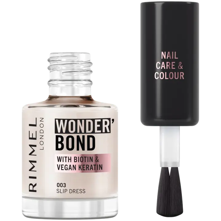 Rimmel London Wonderbond Nail Polish 12 ml, 003 Slip Dress kynsilakka