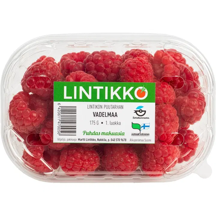 Lintikon puutarhan vadelmaa 175g