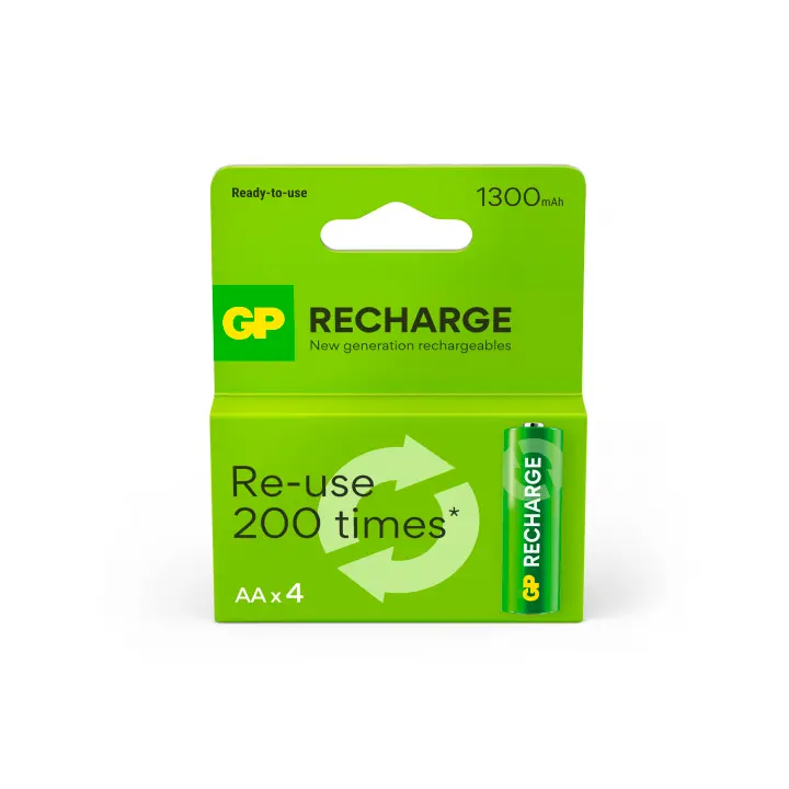 GP Recharge AA-akku 1300mAh 4kpl