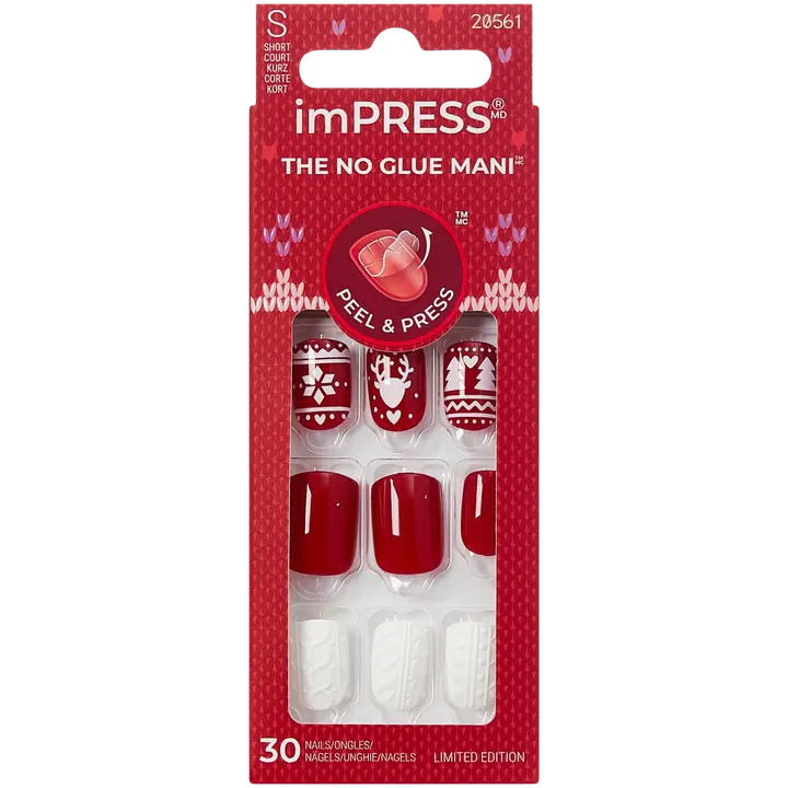 Kiss imPress Holiday-25 Nails -Feelin' Festive 30kpl