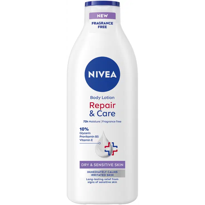 NIVEA 400ml Repair & Care Fragrance Free Body Lotion -vartaloemulsio