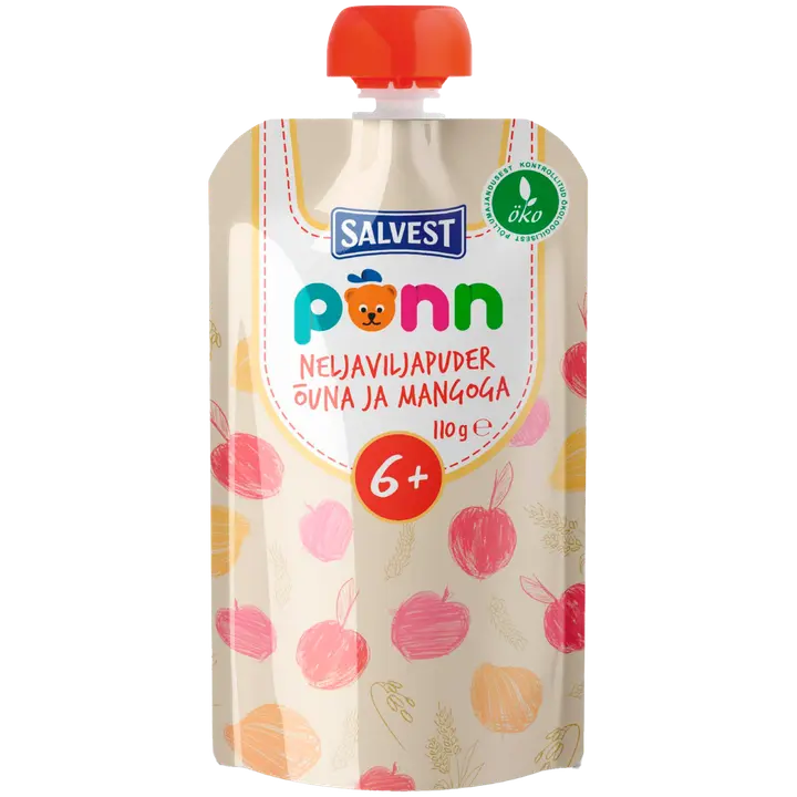 Põnn öko neljaviljapuder õun-mango 110g