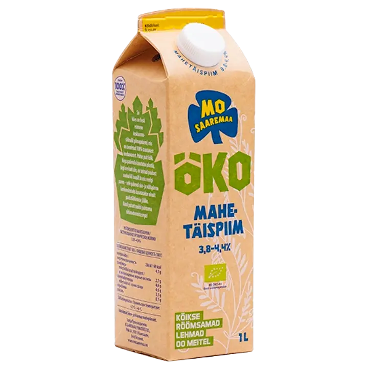 Mo Saaremaa Öko mahetäispiim 3,8 - 4,4% 1L