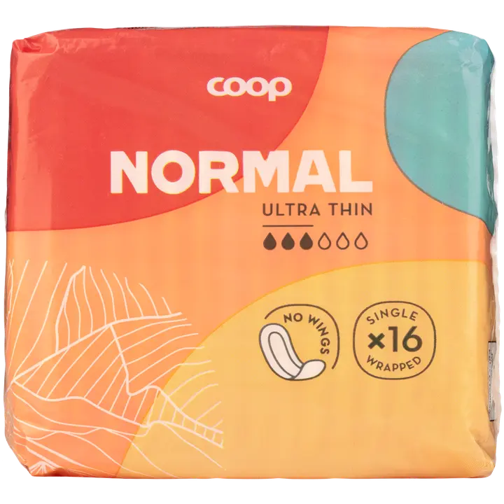 Coop siivetön ultraohut side normaali 16 kpl