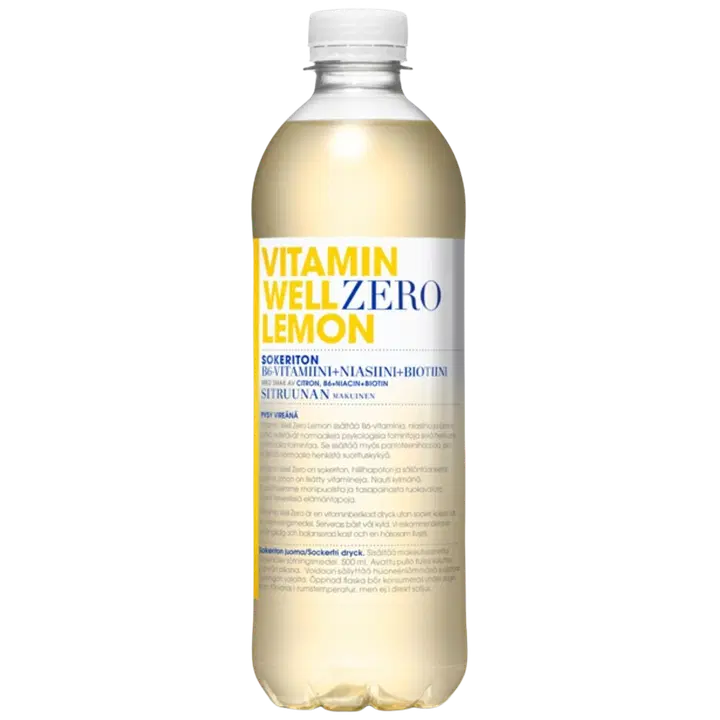 Vitamin Well Zero Lemon hyvinvointijuoma 500ml