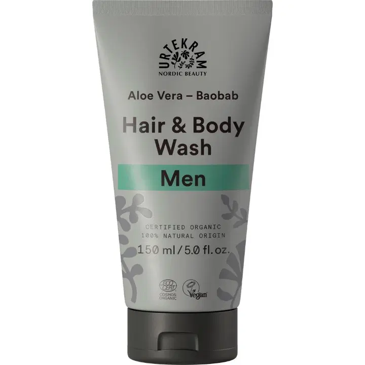 URTEKRAM luomu MEN Hiusten & vartalon pesuaine 150 ml