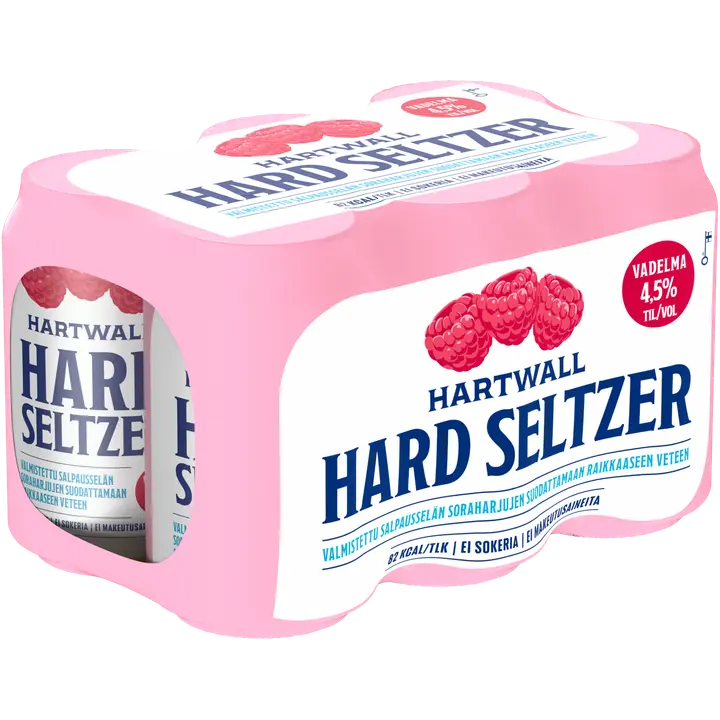 6 x Hartwall Hard Seltzer Vadelma 4,5% 0,33 l