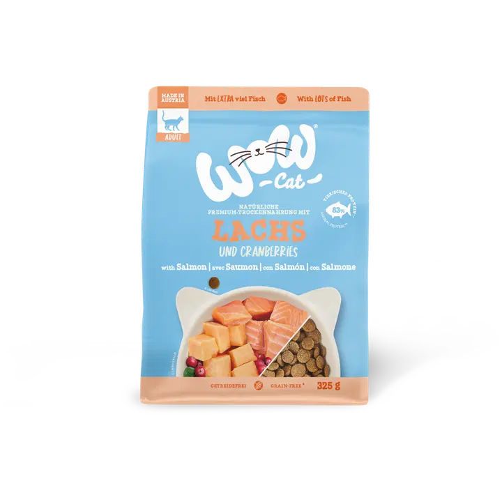 WOW CAT ADULT Lohi kuivaruoka 325 g