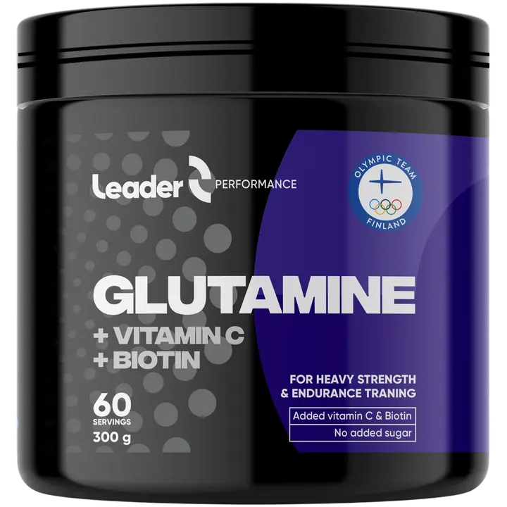 Leader Performance L-Glutamiini + C-vitamiini+ Biotiini urheilujuomajauhe 300 g