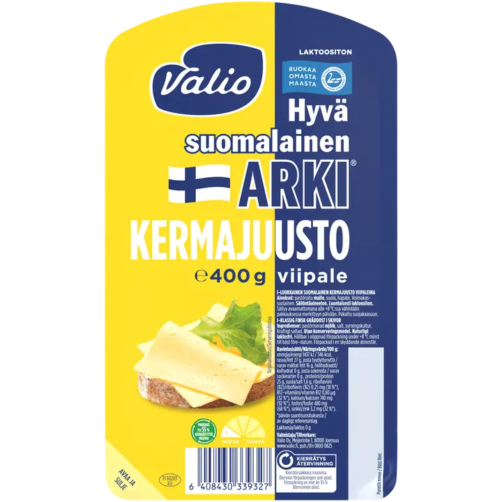 Valio Hyvä suomalainen Arki® kermajuustoviipale e400 g