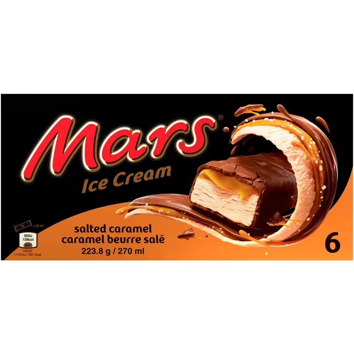 Mars Jäätis soolakaramelliga 6-pakk 223,8 g/270 ml