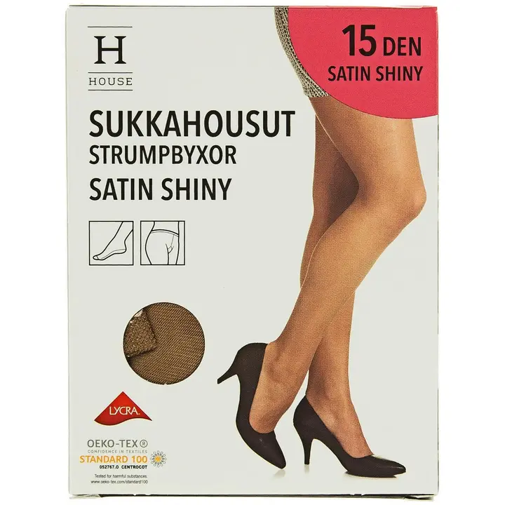 House sukkahousut Satin Shiny 15 den Sun, koko 40-44
