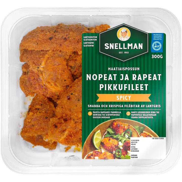Snellman Maatiaispossun nopeat ja rapeat pikkufileet spicy 300 g