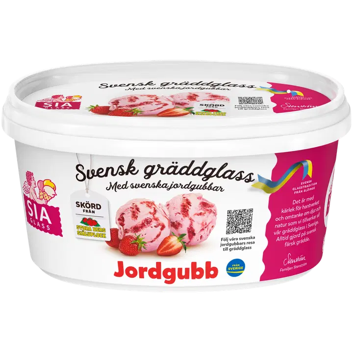 SIA jäätelöt Glass mansikkajäätelö 0,5 l