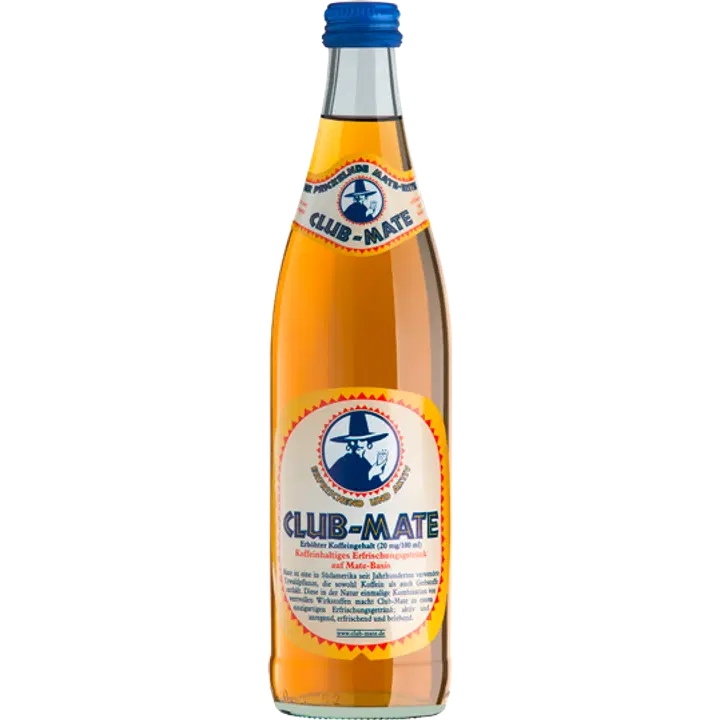 Club Mate 0,5l virvoitusjuoma, sisältää luonnollista kofeiinia