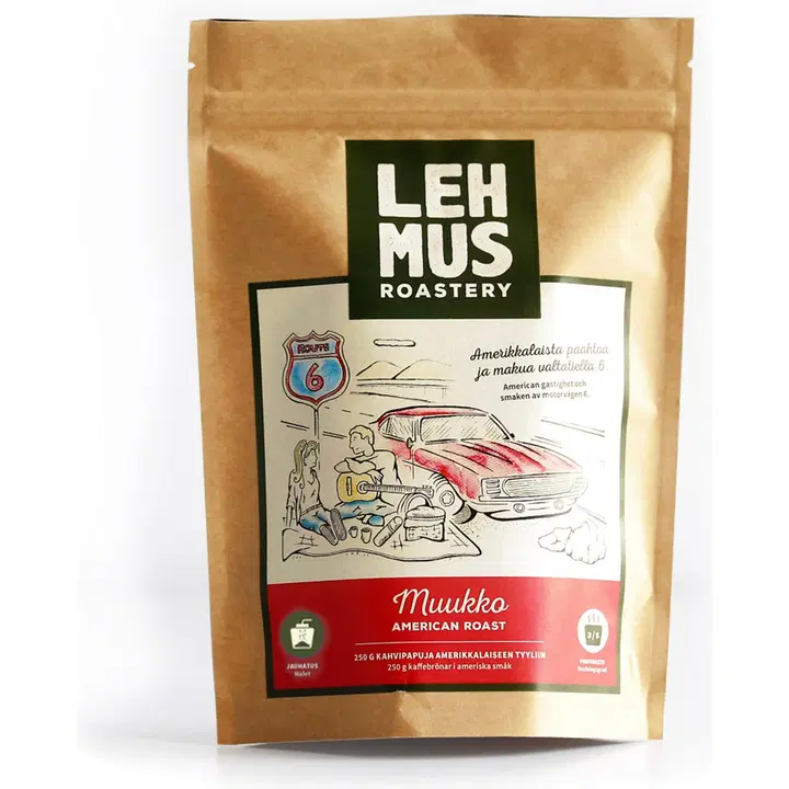 Lehmus Roastery Muukko-kahvi keskipaahto  220g suodatinjauhettu